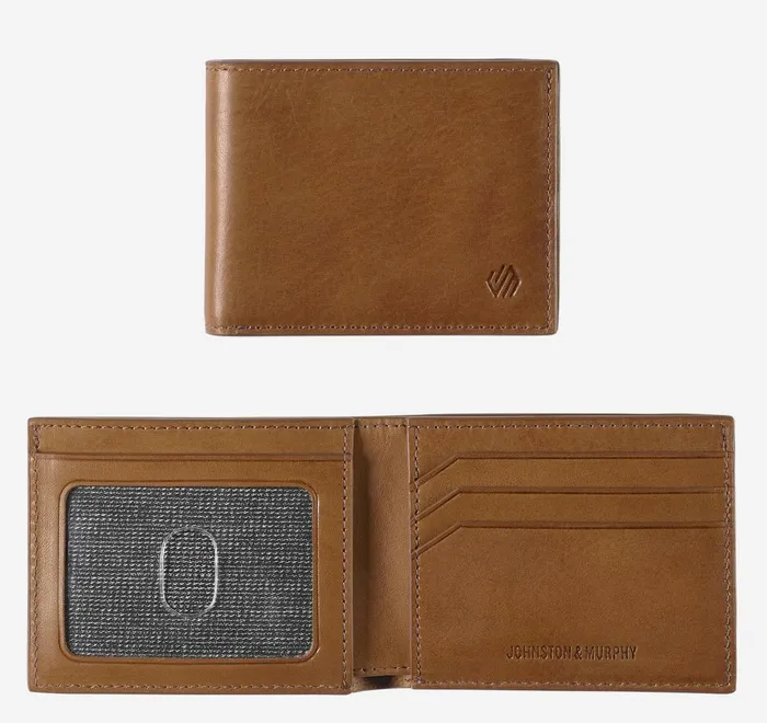 JohnstonandMurphy Wallets Rhodes Billfold Wallet Tan Full Grain 8211 Men