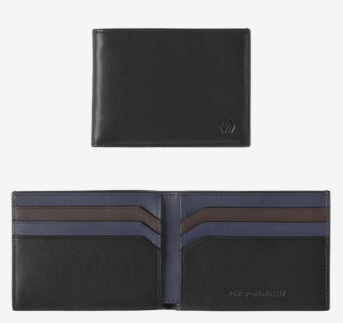 JohnstonandMurphy Wallets Richmond Billfold Wallet Black Multi Nappa 8211 Men