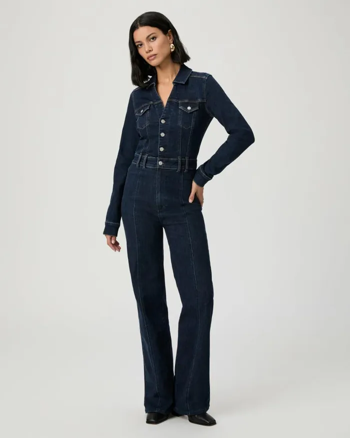 Jumpsuits and Rompers Women PAIGE Sasha Long Sleeve Jumpsuit 8211 Peregrine