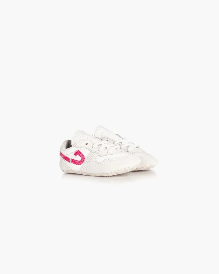 Junior Cruyff Baby Sneakers Faas Jr 8211 WhiteFuchsiaIce 8211 NappaSuedePatent White Junior Cruyff Baby Sneakers Faas Jr 8211 WhiteFuchsiaIce 8211 NappaSuedePatent White