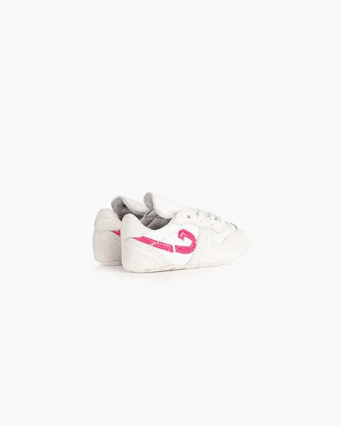 Junior Cruyff Baby Sneakers Faas Jr 8211 WhiteFuchsiaIce 8211 NappaSuedePatent White Junior Cruyff Baby Sneakers Faas Jr 8211 WhiteFuchsiaIce 8211 NappaSuedePatent White