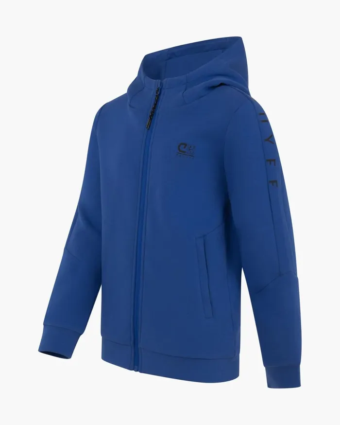 Junior Cruyff Sweats and Hoodies Ignite Tape Hood Blue Junior Cruyff Sweats and Hoodies Ignite Tape Hood Blue