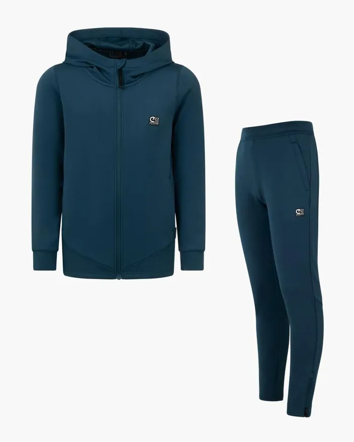 Junior Cruyff Sweats and Hoodies Vital Zip Through Teal