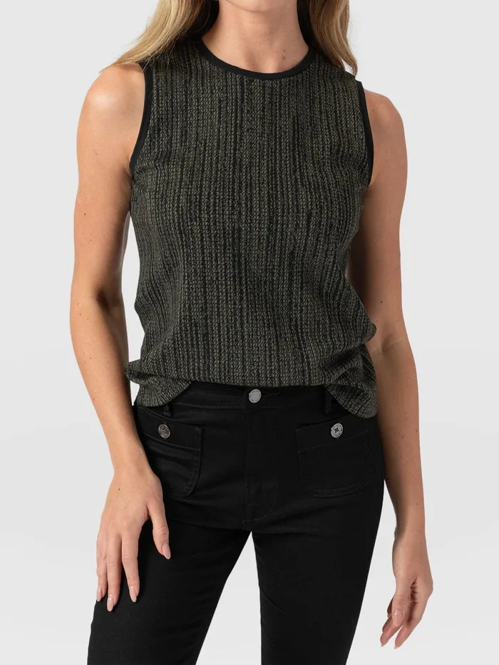 Keller Vest 8211 Green Texture Green Texture Women Saint And Sofia TShirts and Tanks