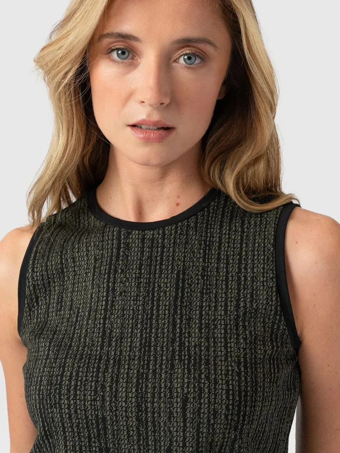 Keller Vest 8211 Green Texture Green Texture Women Saint And Sofia TShirts and Tanks