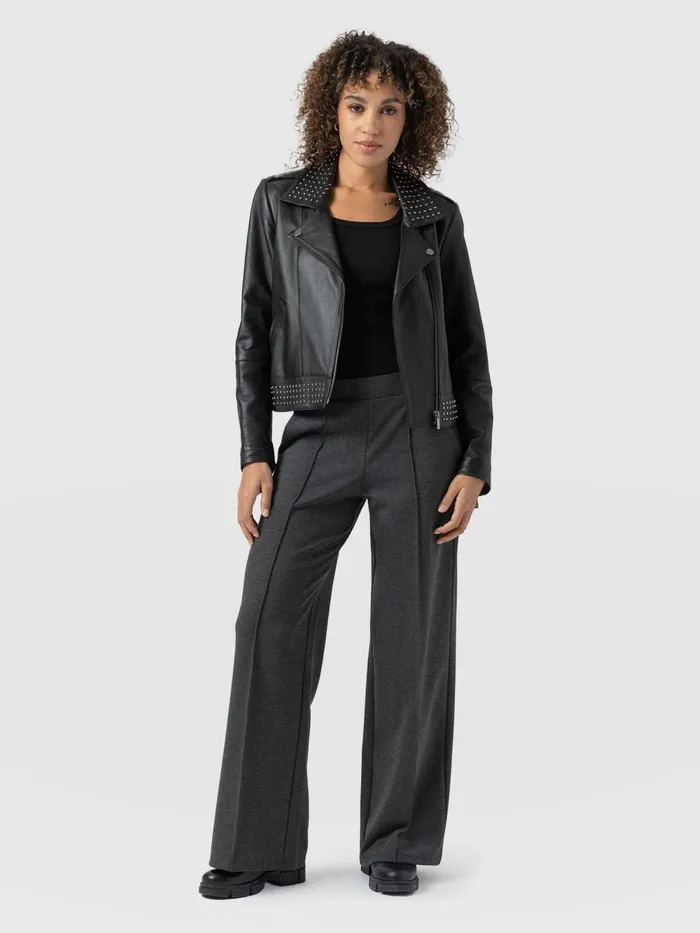 Keller Wide Leg Pant 8211 Charcoal Charcoal Women Saint And Sofia Pants