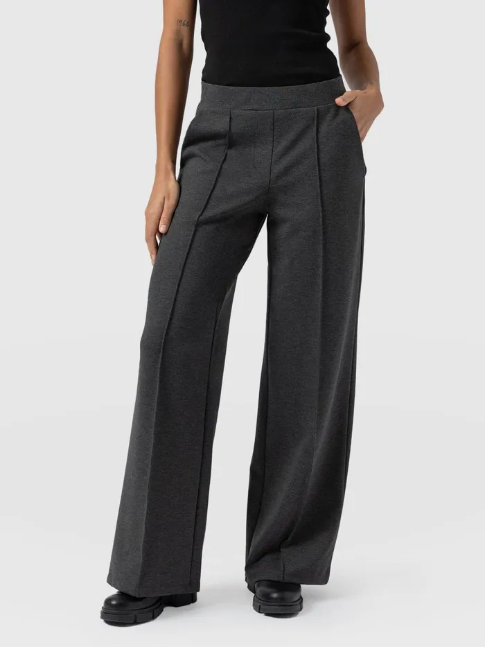 Keller Wide Leg Pant 8211 Charcoal Charcoal Women Saint And Sofia Pants