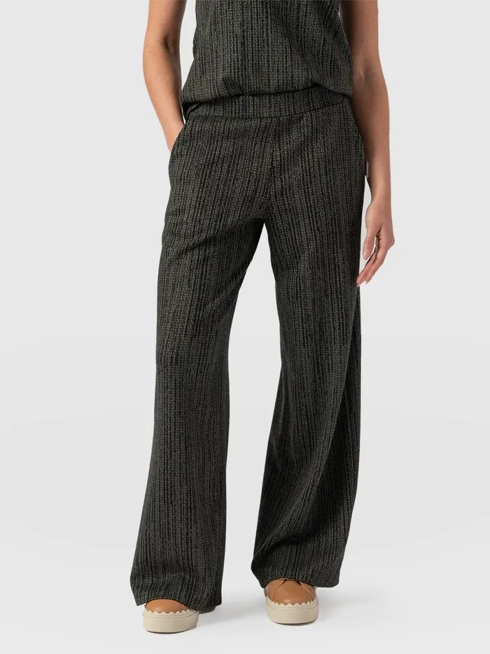 Keller Wide Leg Pant 8211 Green Texture Green Texture Women Saint And Sofia Pants