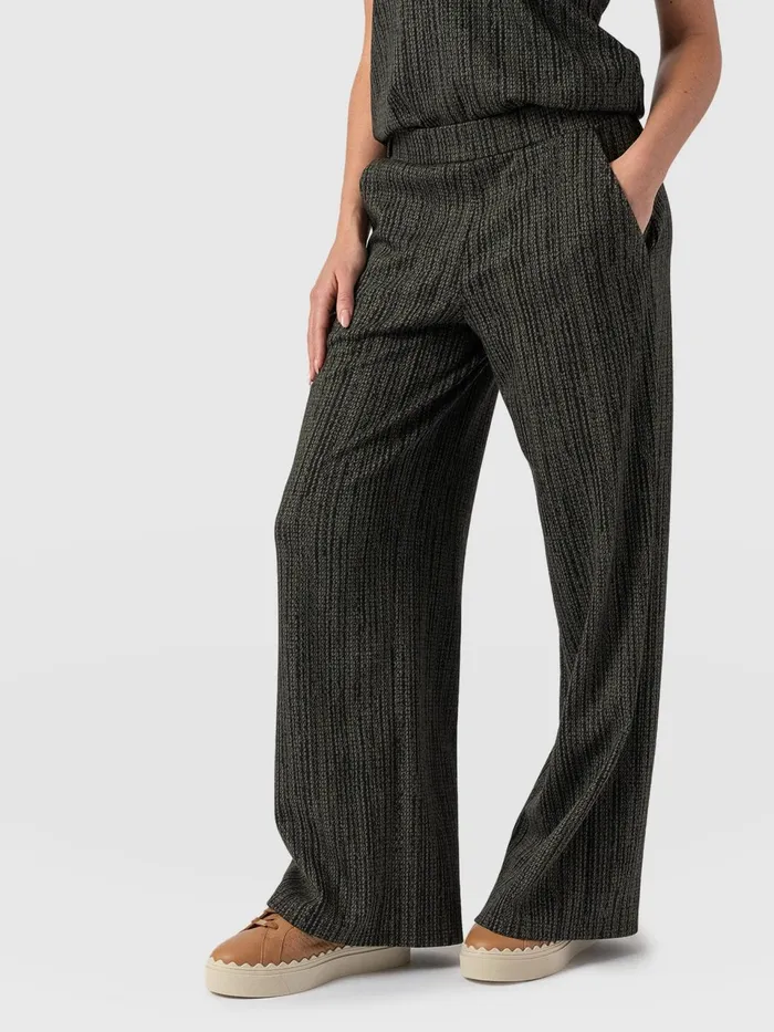 Keller Wide Leg Pant 8211 Green Texture Green Texture Women Saint And Sofia Pants