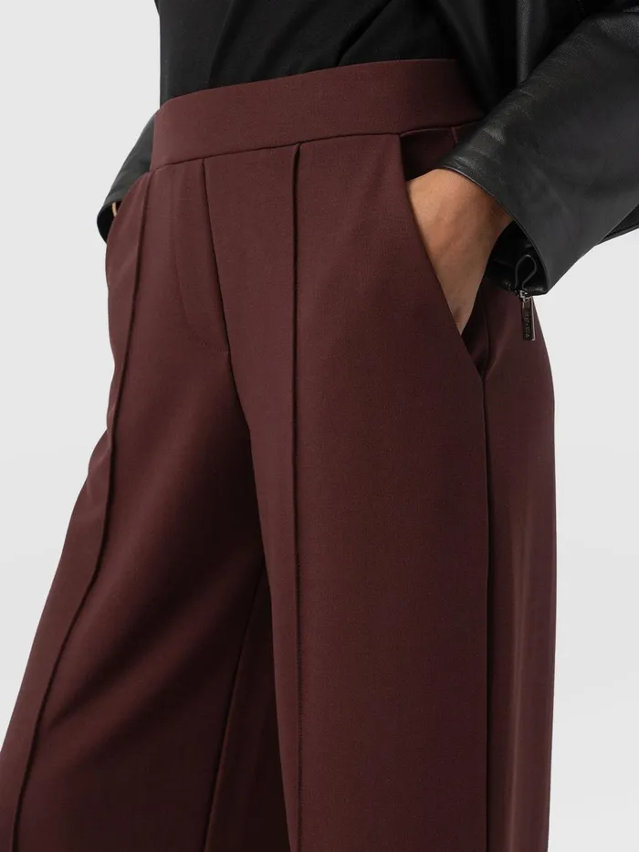 Keller Wide Leg Pant 8211 Maroon Maroon Women Saint And Sofia Pants