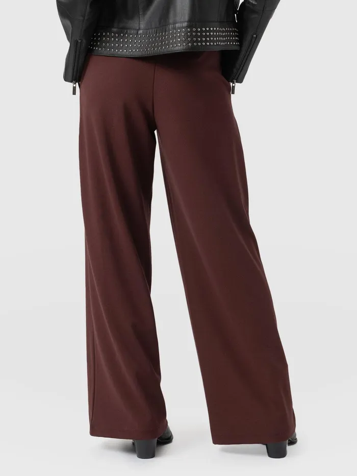 Keller Wide Leg Pant 8211 Maroon Maroon Women Saint And Sofia Pants