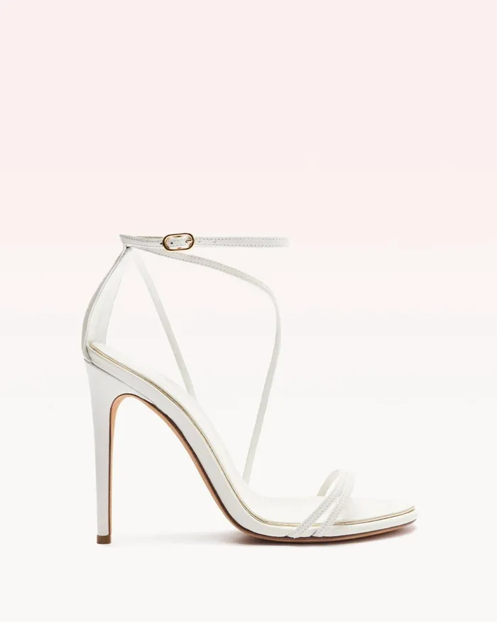 Kendal Bridal 100 White and Golden White andamp Golden Women Alexandre Birman Sandals Kendal Bridal 100 White and Golden White andamp Golden Women Alexandre Birman Sandals