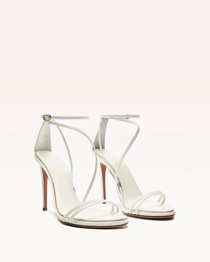 Kendal Bridal 100 White and Golden White andamp Golden Women Alexandre Birman Sandals