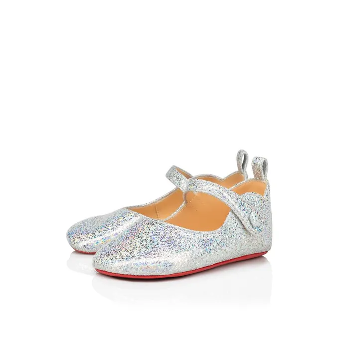 Kids Baby Love Chick Ballerinas 8211 Nappa Leather 8211 Aurore Borale Silver Christian Louboutin Girls Kids Baby Love Chick Ballerinas 8211 Nappa Leather 8211 Aurore Borale Silver Christian Louboutin Girls