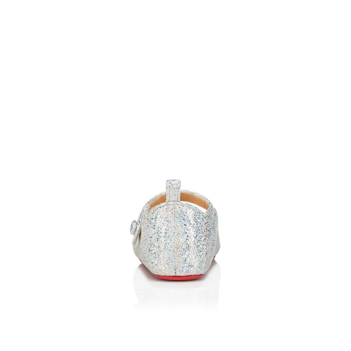Kids Baby Love Chick Ballerinas 8211 Nappa Leather 8211 Aurore Borale Silver Christian Louboutin Girls
