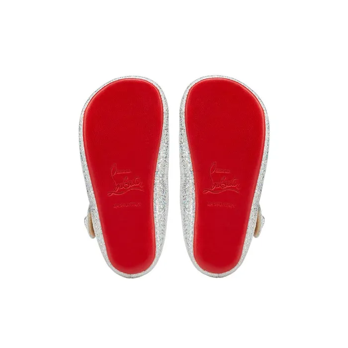 Kids Baby Love Chick Ballerinas 8211 Nappa Leather 8211 Aurore Borale Silver Christian Louboutin Girls