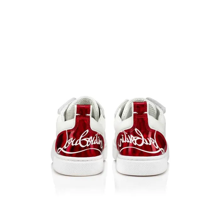 Kids Funnyto Lowtop Sneakers 8211 Calf Leather 8211 Loubi Red Christian Louboutin Sneakers