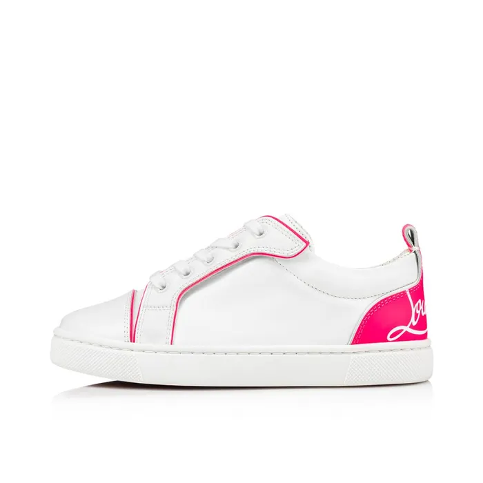 Kids Funnyto Lowtop Sneakers 8211 Calf Leather 8211 Pink Pink Christian Louboutin Sneakers