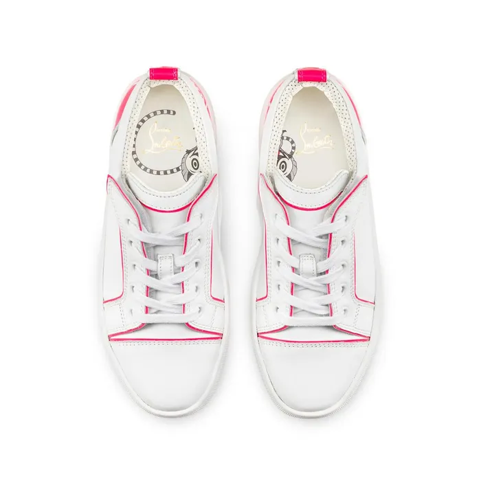 Kids Funnyto Lowtop Sneakers 8211 Calf Leather 8211 Pink Pink Christian Louboutin Sneakers