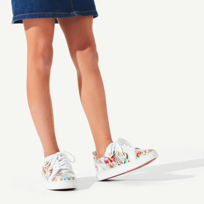 Kids Funnyto Lowtop Sneakers 8211 Patent Calf Comics Print 8211 Multicolor Multicolor Christian Louboutin Sneakers