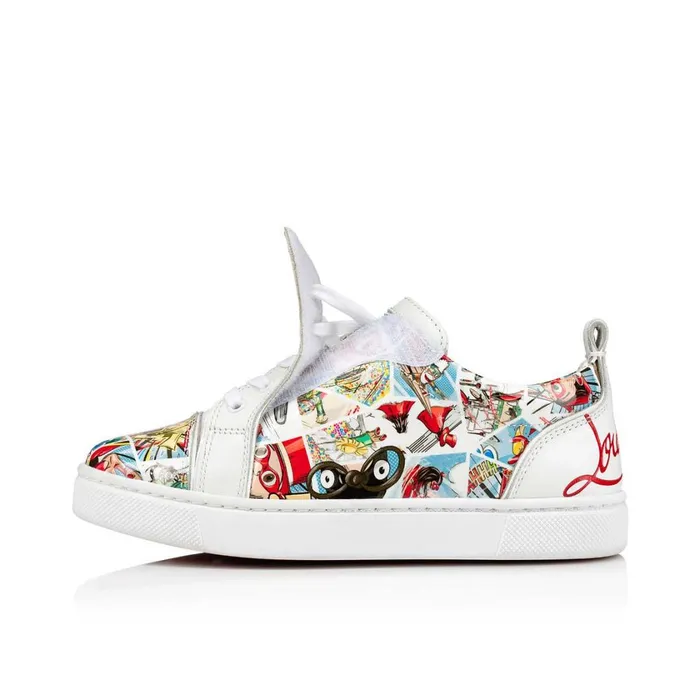 Kids Funnyto Lowtop Sneakers 8211 Patent Calf Comics Print 8211 Multicolor Multicolor Christian Louboutin Sneakers