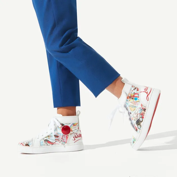 Kids Funnytopi Hightop Sneakers 8211 Patent Calf Comics Print 8211 Multicolor Multicolor Christian Louboutin Sneakers