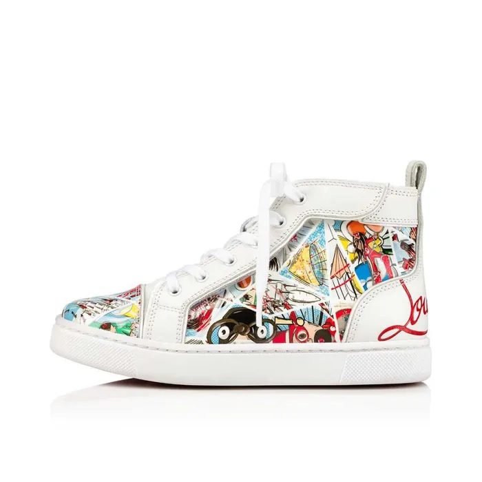 Kids Funnytopi Hightop Sneakers 8211 Patent Calf Comics Print 8211 Multicolor Multicolor Christian Louboutin Sneakers