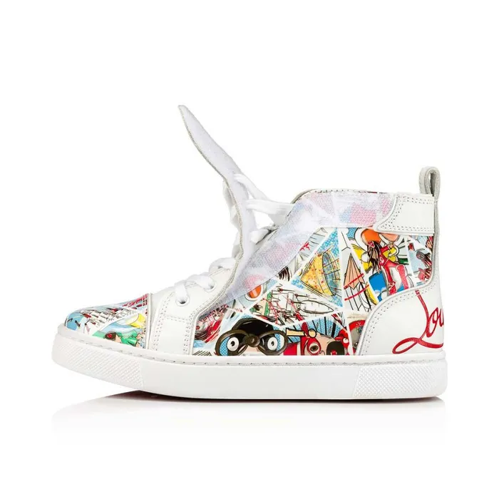 Kids Funnytopi Hightop Sneakers 8211 Patent Calf Comics Print 8211 Multicolor Multicolor Christian Louboutin Sneakers