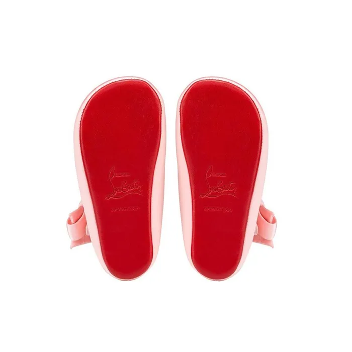 Kids Lou Babe Ballerinas 8211 Crepe Satin 8211 Rosy Pink Christian Louboutin Girls