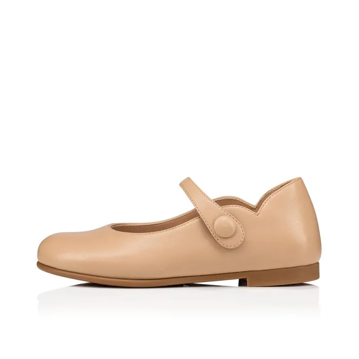 Kids Melodie Chick Ballerinas 8211 Nappa Leather 8211 Nude 1 Nude Christian Louboutin Ballerinas