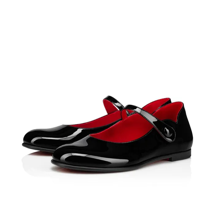 Kids Melodie Chick Ballerinas 8211 Patent Calf 8211 Black Black Christian Louboutin Ballerinas Kids Melodie Chick Ballerinas 8211 Patent Calf 8211 Black Black Christian Louboutin Ballerinas