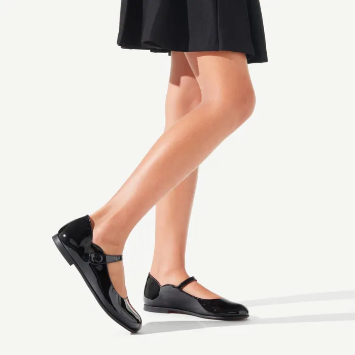 Kids Melodie Chick Ballerinas 8211 Patent Calf 8211 Black Black Christian Louboutin Ballerinas