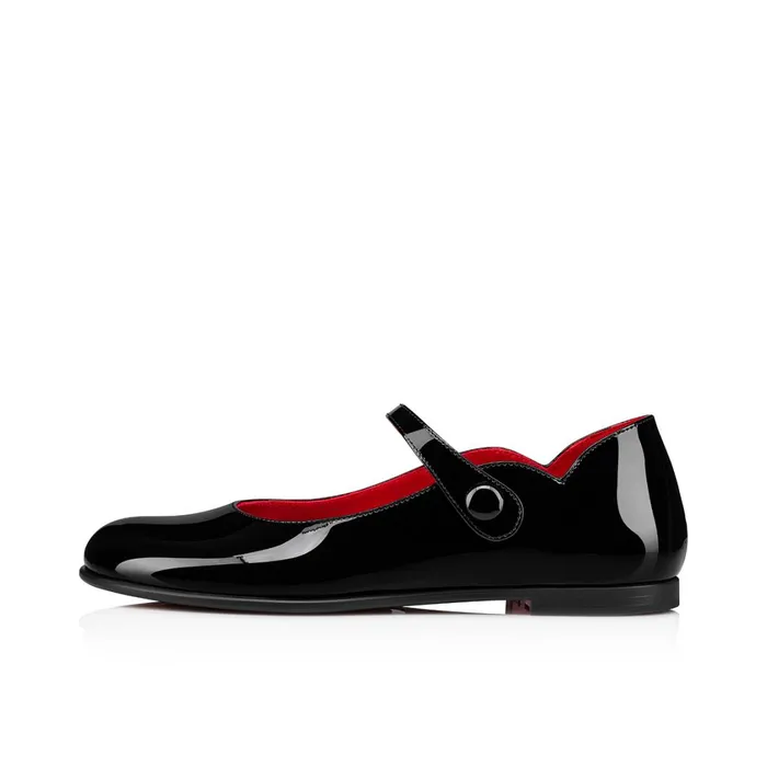 Kids Melodie Chick Ballerinas 8211 Patent Calf 8211 Black Black Christian Louboutin Ballerinas