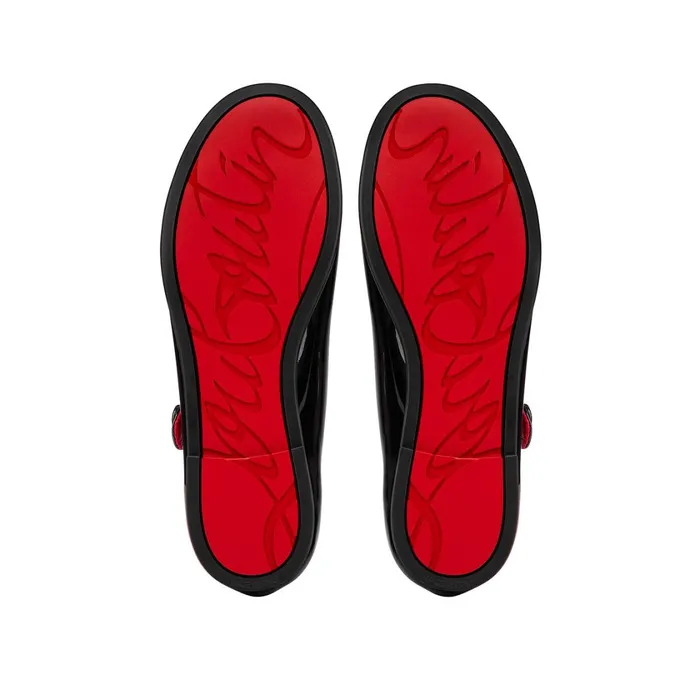 Kids Melodie Chick Ballerinas 8211 Patent Calf 8211 Black Black Christian Louboutin Ballerinas