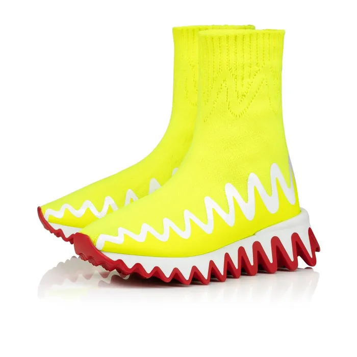 Kids Mini Sharky Sock Sneakers 8211 Mesh 8211 Yellow Yellow Christian Louboutin Sneakers Kids Mini Sharky Sock Sneakers 8211 Mesh 8211 Yellow Yellow Christian Louboutin Sneakers