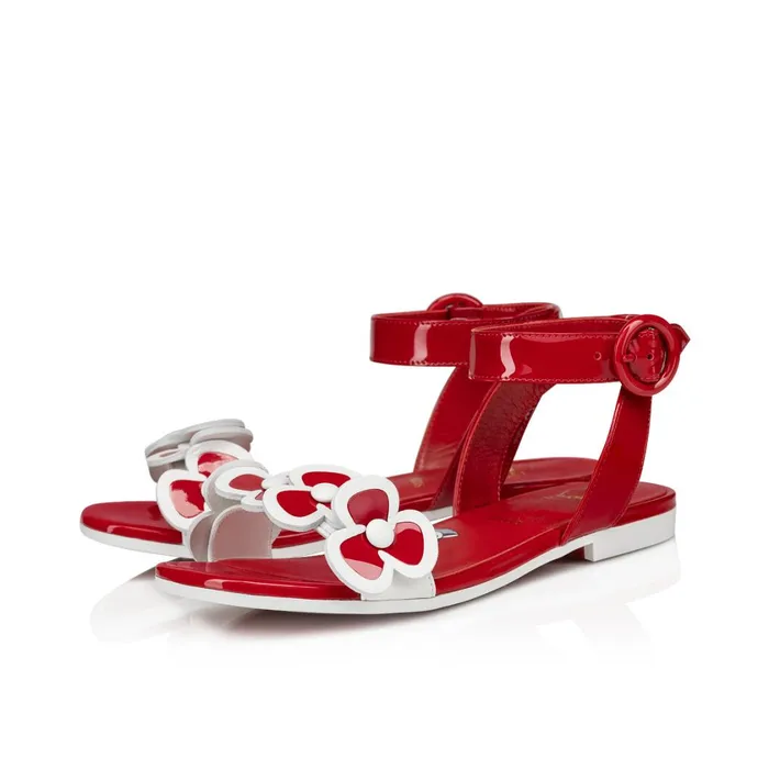 Kids Pensatoi Sandals 8211 Patent Calf Leather And Nappa Leather 8211 Loubi Red Christian Louboutin Sandals Kids Pensatoi Sandals 8211 Patent Calf Leather And Nappa Leather 8211 Loubi Red Christian Louboutin Sandals