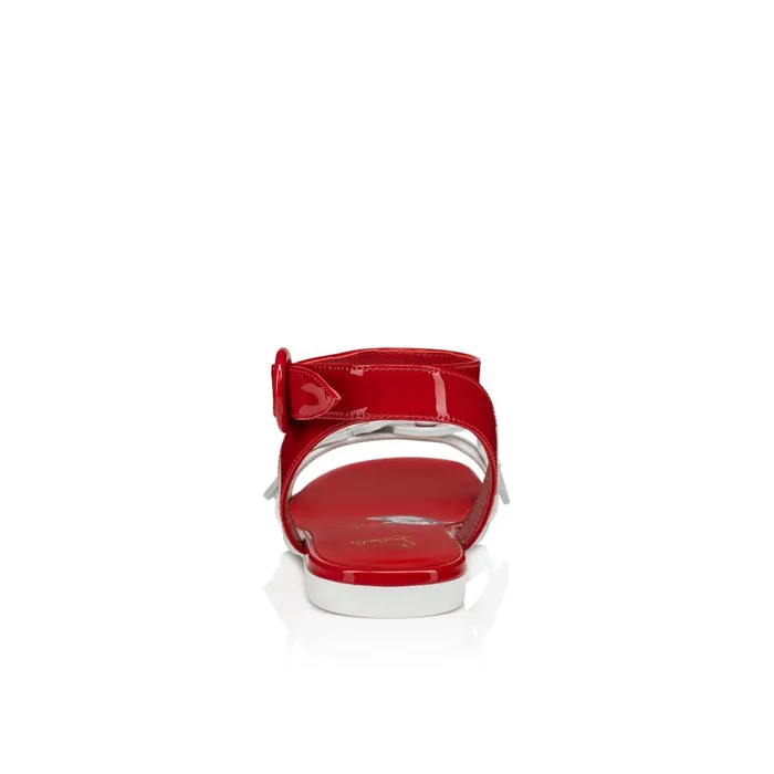 Kids Pensatoi Sandals 8211 Patent Calf Leather And Nappa Leather 8211 Loubi Red Christian Louboutin Sandals