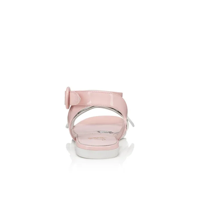 Kids Pensatoi Sandals 8211 Patent Calf Leather And Nappa Leather 8211 Rosy Pink Christian Louboutin Sandals