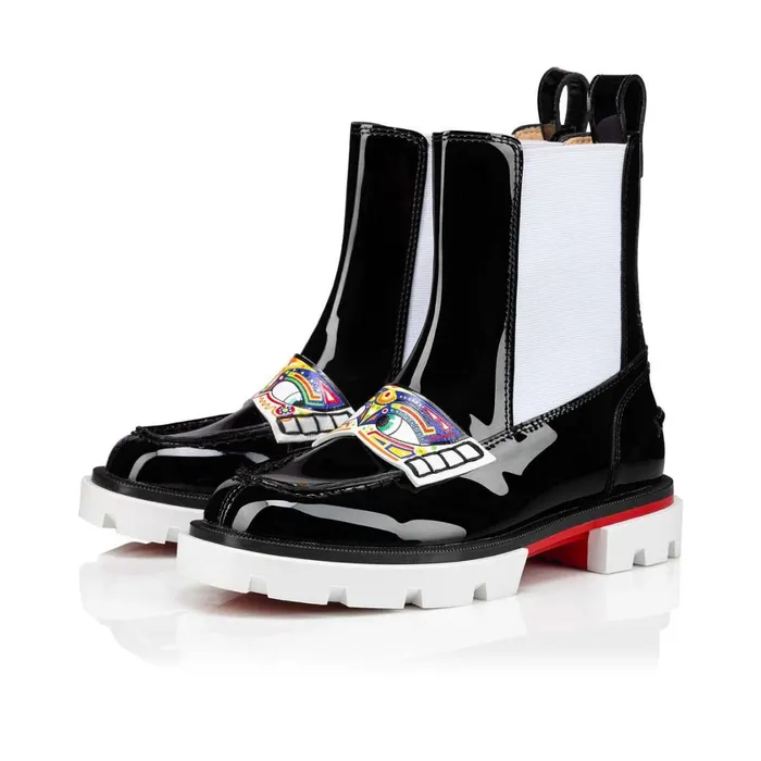 Kids Poupetoboot Boots 8211 Patent Calf 8211 Black Black Christian Louboutin Boots and Loafers Kids Poupetoboot Boots 8211 Patent Calf 8211 Black Black Christian Louboutin Boots and Loafers