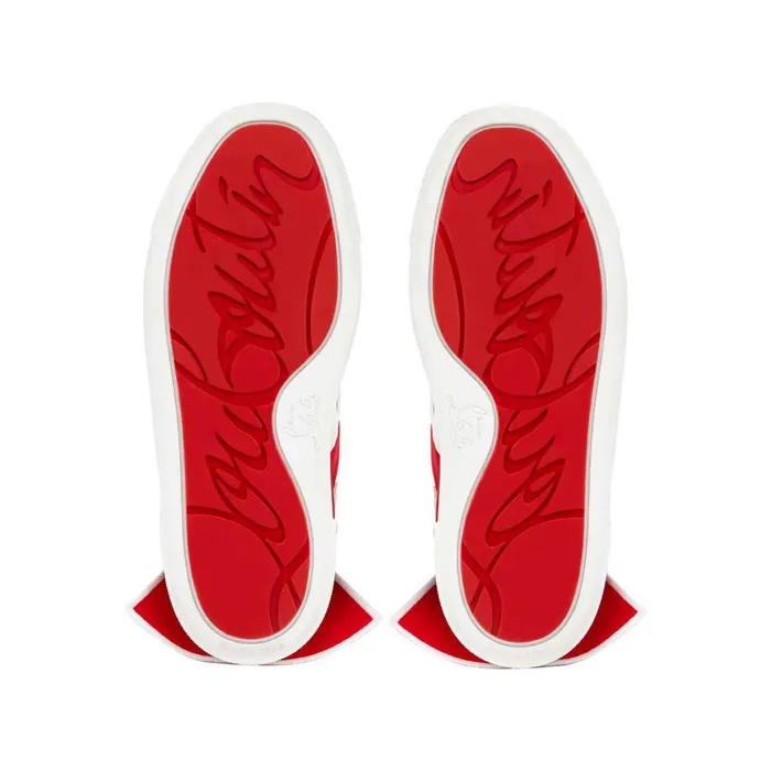 Kids Super Loubi Hightop Sneakers 8211 Calf Leather And Neoprene 8211 Loubi Red Christian Louboutin Sneakers