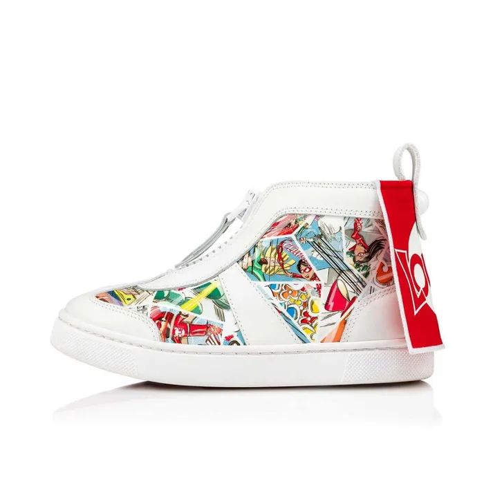 Kids Super Loubi Hightop Sneakers 8211 Patent Calf Comics Print And Neoprene 8211 Multicolor Multicolor Christian Louboutin Sneakers
