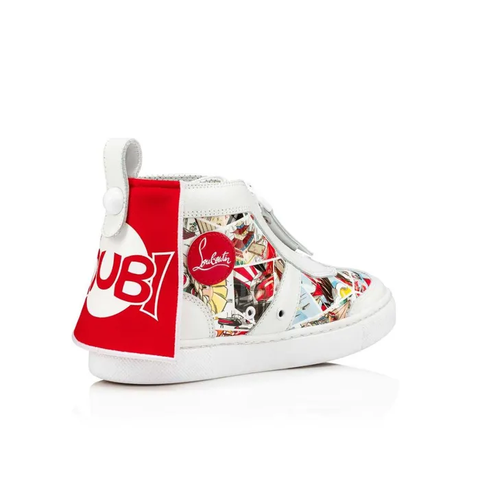 Kids Super Loubi Hightop Sneakers 8211 Patent Calf Comics Print And Neoprene 8211 Multicolor Multicolor Christian Louboutin Sneakers
