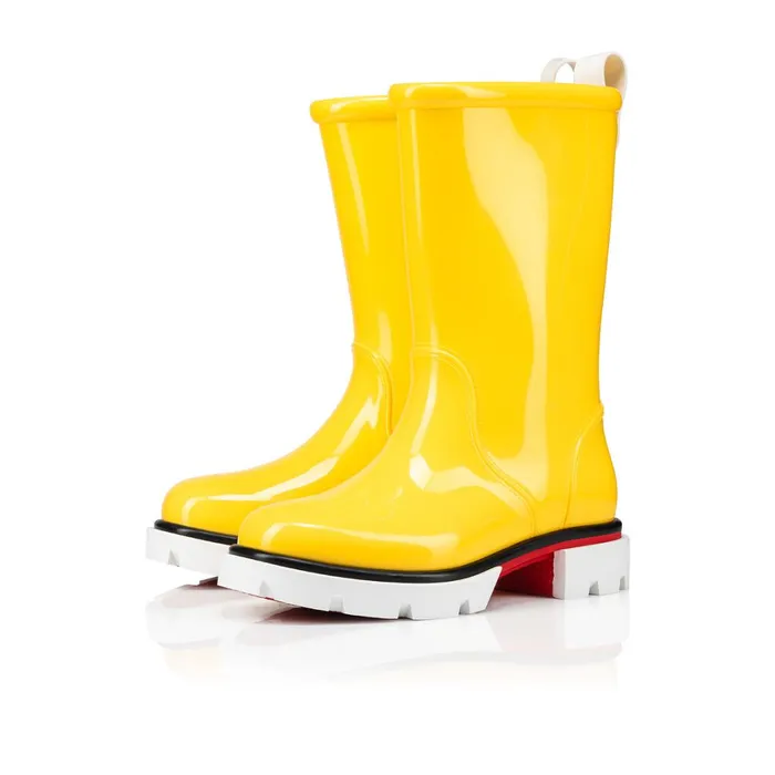 Kids Toy Pluie Rain Boots 8211 PVC And Patent Calf 8211 Sol Yellow Christian Louboutin Boots and Loafers Kids Toy Pluie Rain Boots 8211 PVC And Patent Calf 8211 Sol Yellow Christian Louboutin Boots and Loafers
