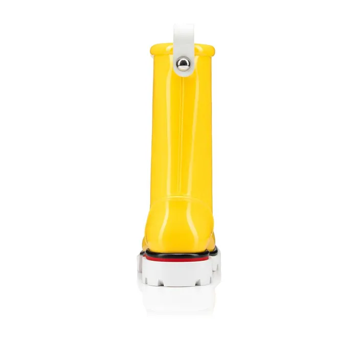 Kids Toy Pluie Rain Boots 8211 PVC And Patent Calf 8211 Sol Yellow Christian Louboutin Boots and Loafers