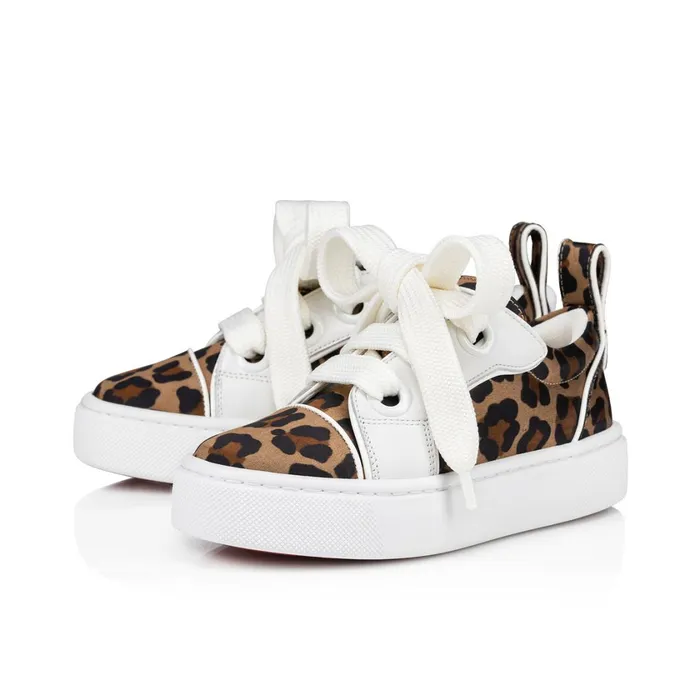 Kids Toy Toy Sneakers 8211 Crepe Satin Pony Leo And Calf Leather 8211 Brown Brown Christian Louboutin Sneakers Kids Toy Toy Sneakers 8211 Crepe Satin Pony Leo And Calf Leather 8211 Brown Brown Christian Louboutin Sneakers