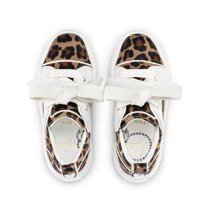 Kids Toy Toy Sneakers 8211 Crepe Satin Pony Leo And Calf Leather 8211 Brown Brown Christian Louboutin Sneakers