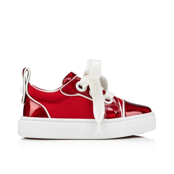 Kids Toy Toy Sneakers 8211 Patent Calf Leather Psychic And Neoprene 8211 Loubi Red Christian Louboutin Sneakers