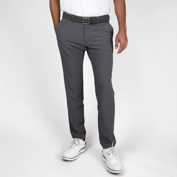 KJUS Bottoms Ike Texture Pants tailored Fit 8211 Water Resistant Golf Pants Steel Grey Melangeblack 8211 Men KJUS Bottoms Ike Texture Pants tailored Fit 8211 Water Resistant Golf Pants Steel Grey Melangeblack 8211 Men