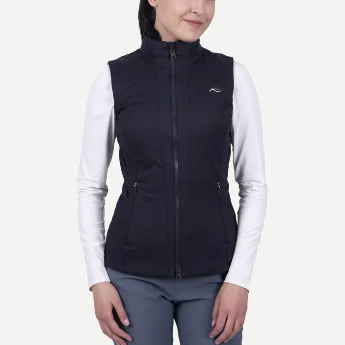 KJUS Jackets and Vests Macuna Vest 8211 Lightweight Vest With Removeable Collar Deep Space 8211 Women