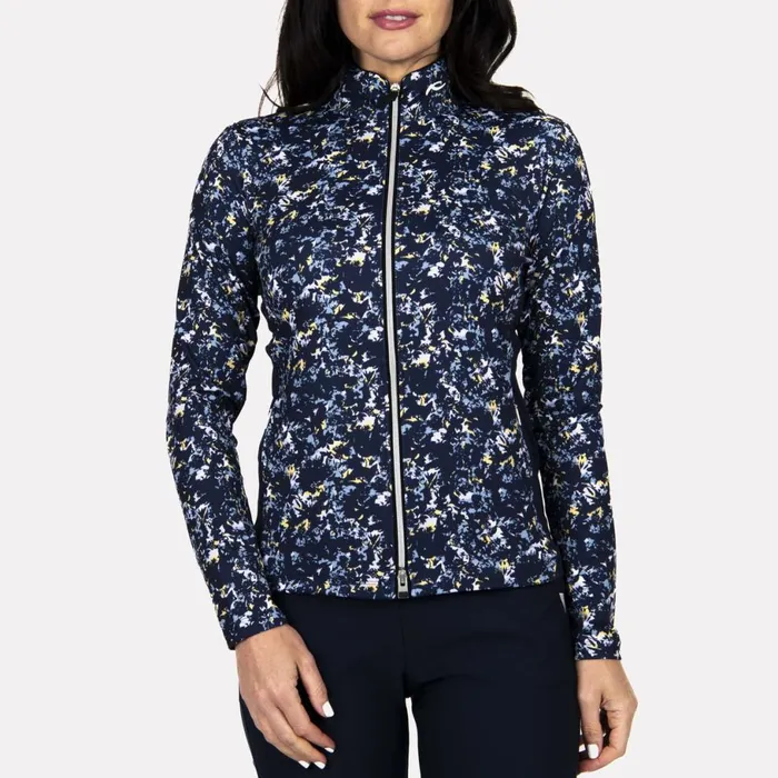 KJUS Jackets and Vests Sunshine Printed Jacket Flax Yellowatlanta Blue 8211 Women KJUS Jackets and Vests Sunshine Printed Jacket Flax Yellowatlanta Blue 8211 Women